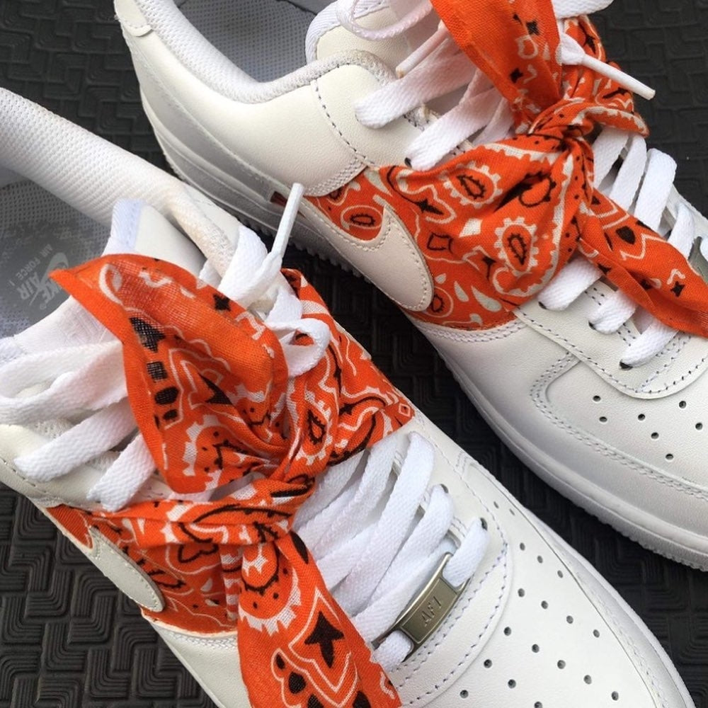 Orange Bandana Custom Sneakers Air Force 1