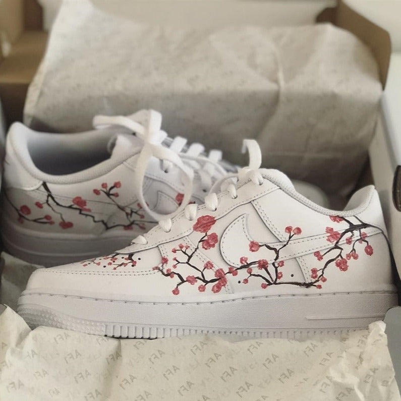 Pink Flowers Custom Sneakers Air Force 1