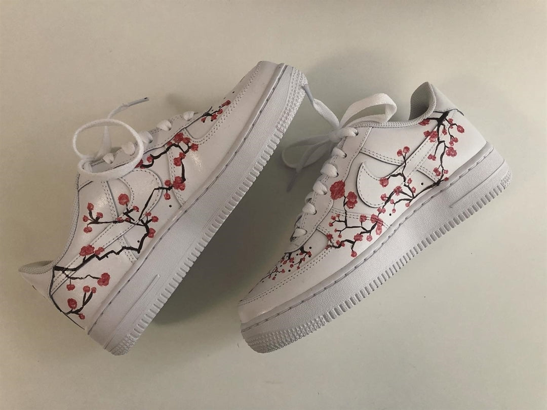 Pink Flowers Custom Sneakers Air Force 1