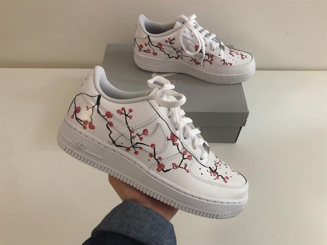 Pink Flowers Custom Sneakers Air Force 1