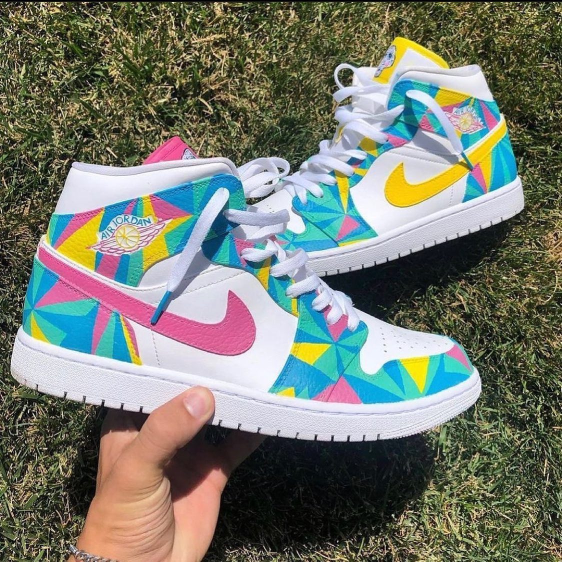 Pastel Geometry Custom Air Jordan 1