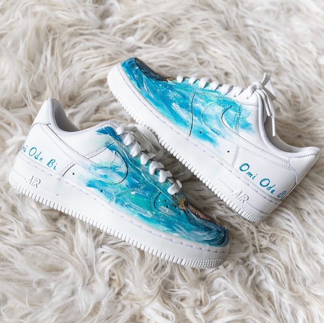 Blue Sea Custom Sneakers Air Force 1