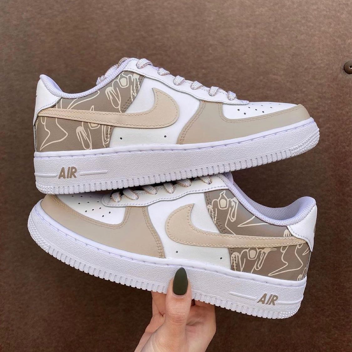 Beige Ghost Custom Air Force 1