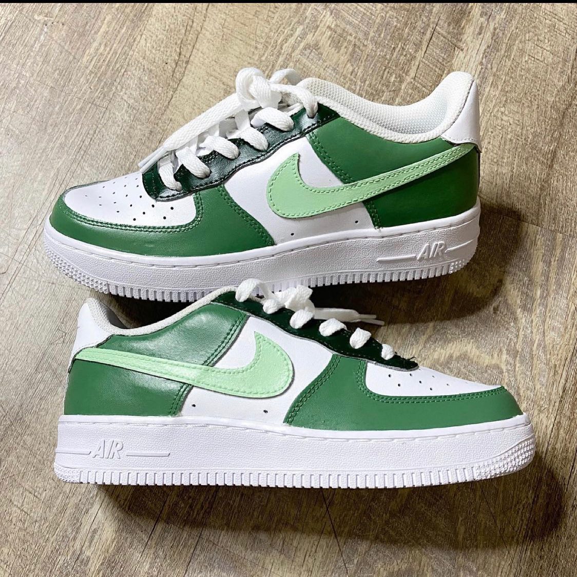 Sage Green Custom Sneakers Air Force 1