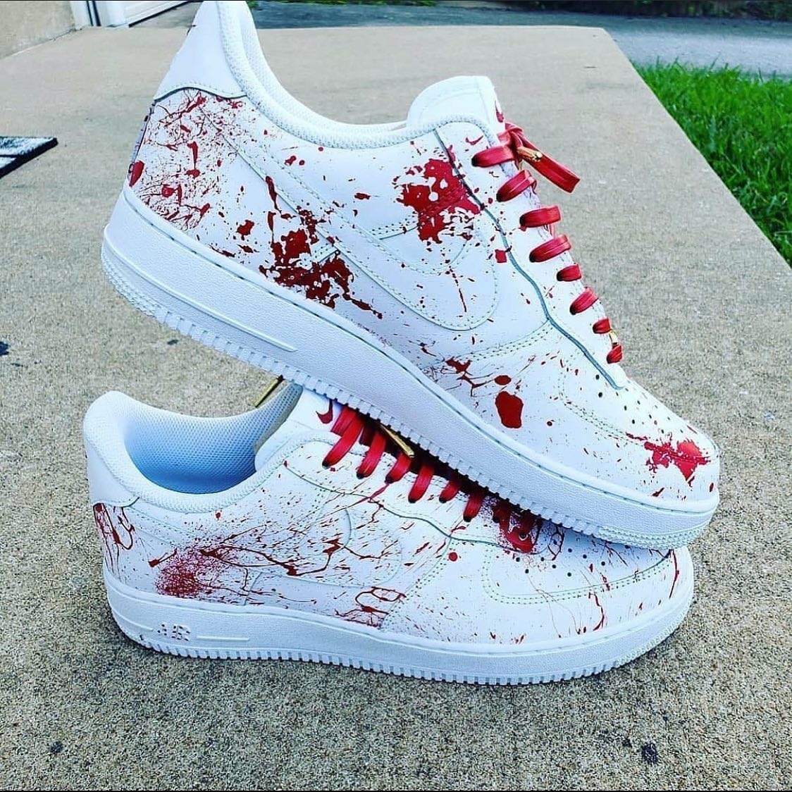 Red Splatter Custom Sneakers Air Force 1