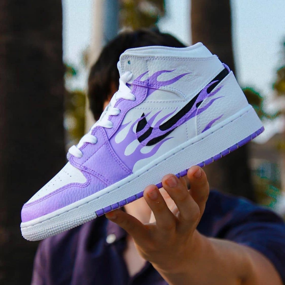 Purple Flame Custom Air Jordan 1