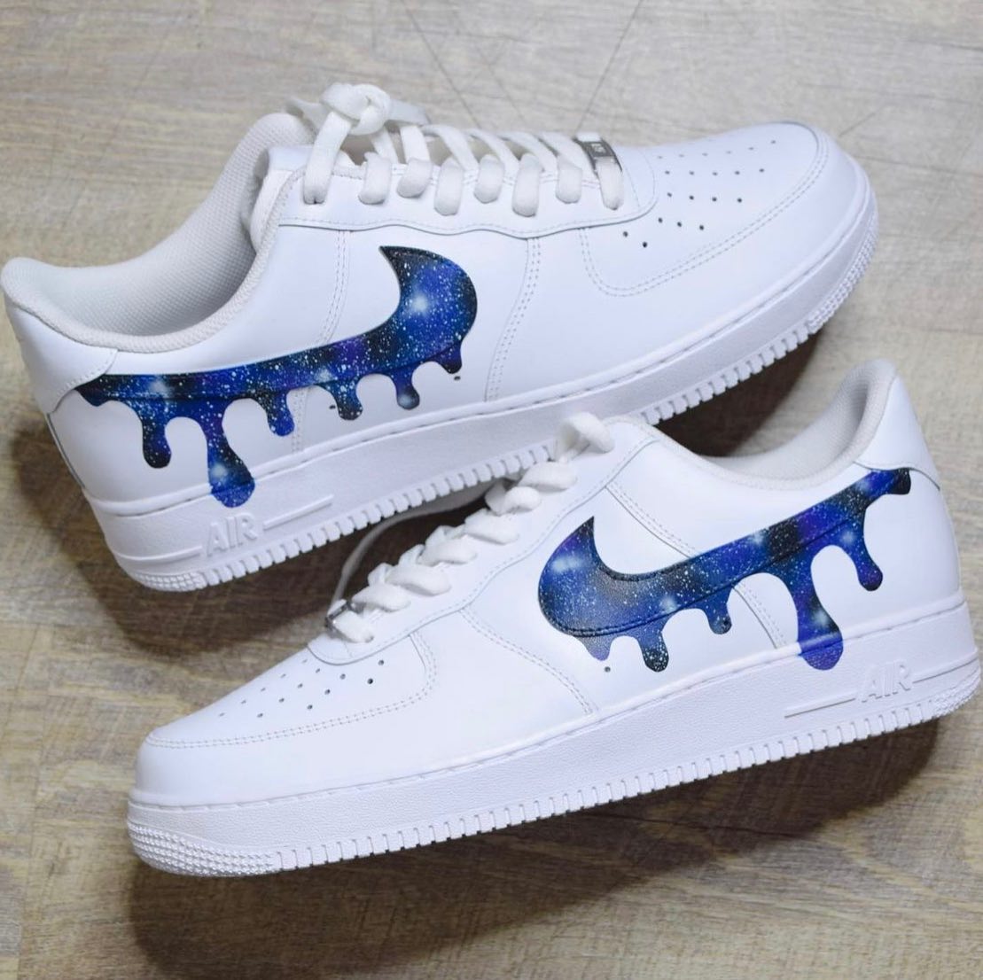 Starry Dripping Custom Sneakers Air Force 1