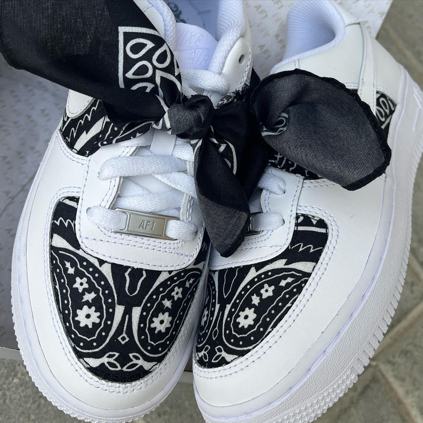 Black Bandana Custom Sneakers Air Force 1