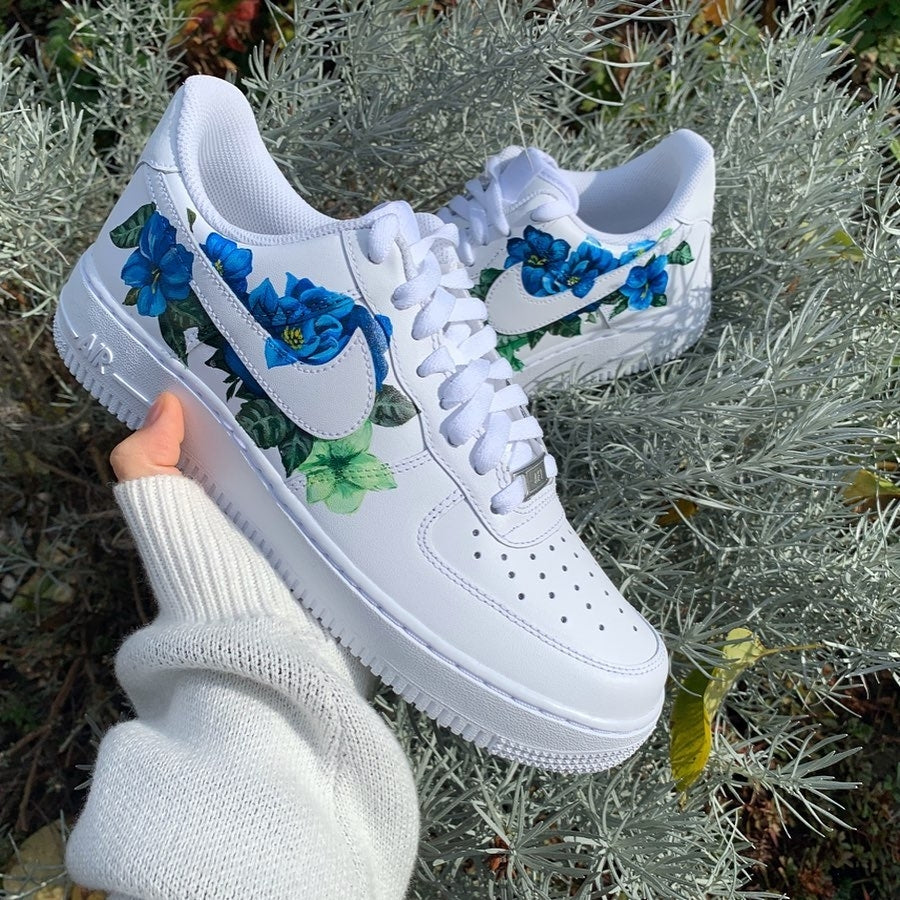 Blue Blossom Custom Sneakers Air Force 1