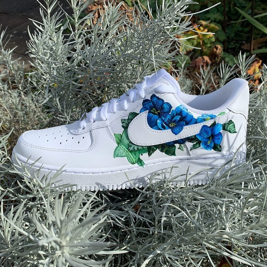 Blue Blossom Custom Sneakers Air Force 1