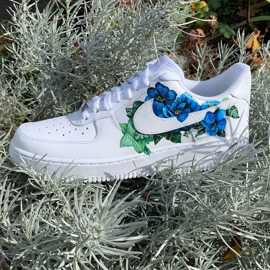 Blue Blossom Custom Sneakers Air Force 1