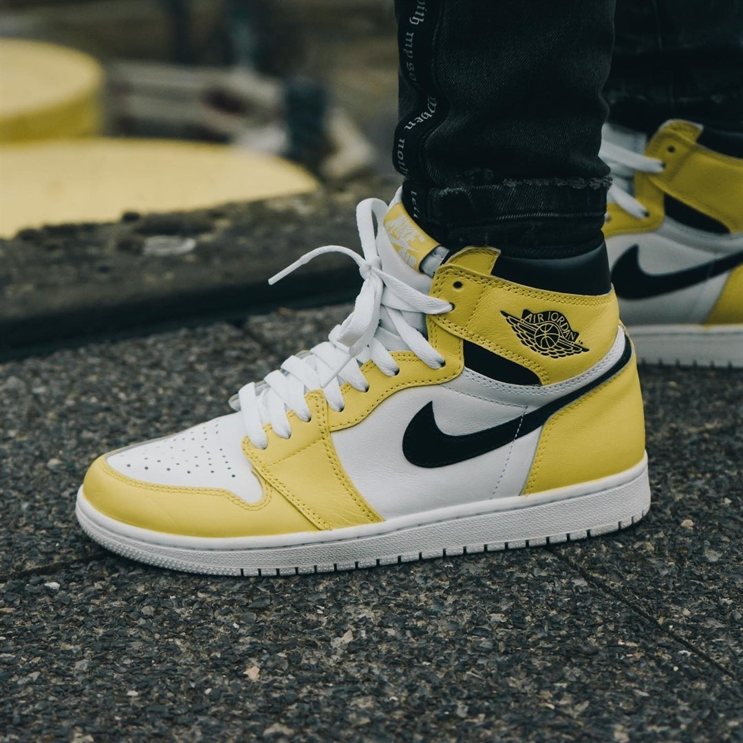 Yellow Black Custom Sneakers Air Jordan 1