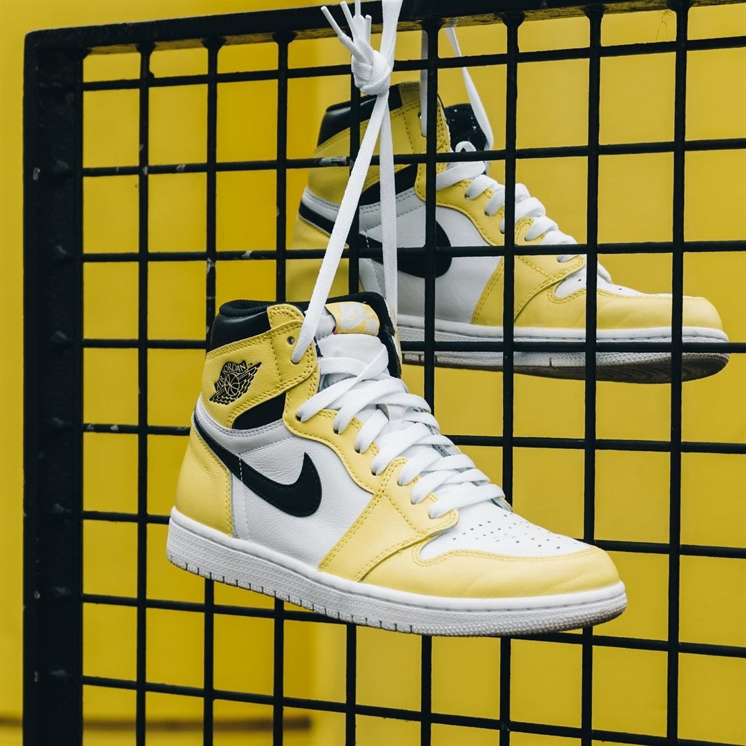 Yellow Black Custom Sneakers Air Jordan 1