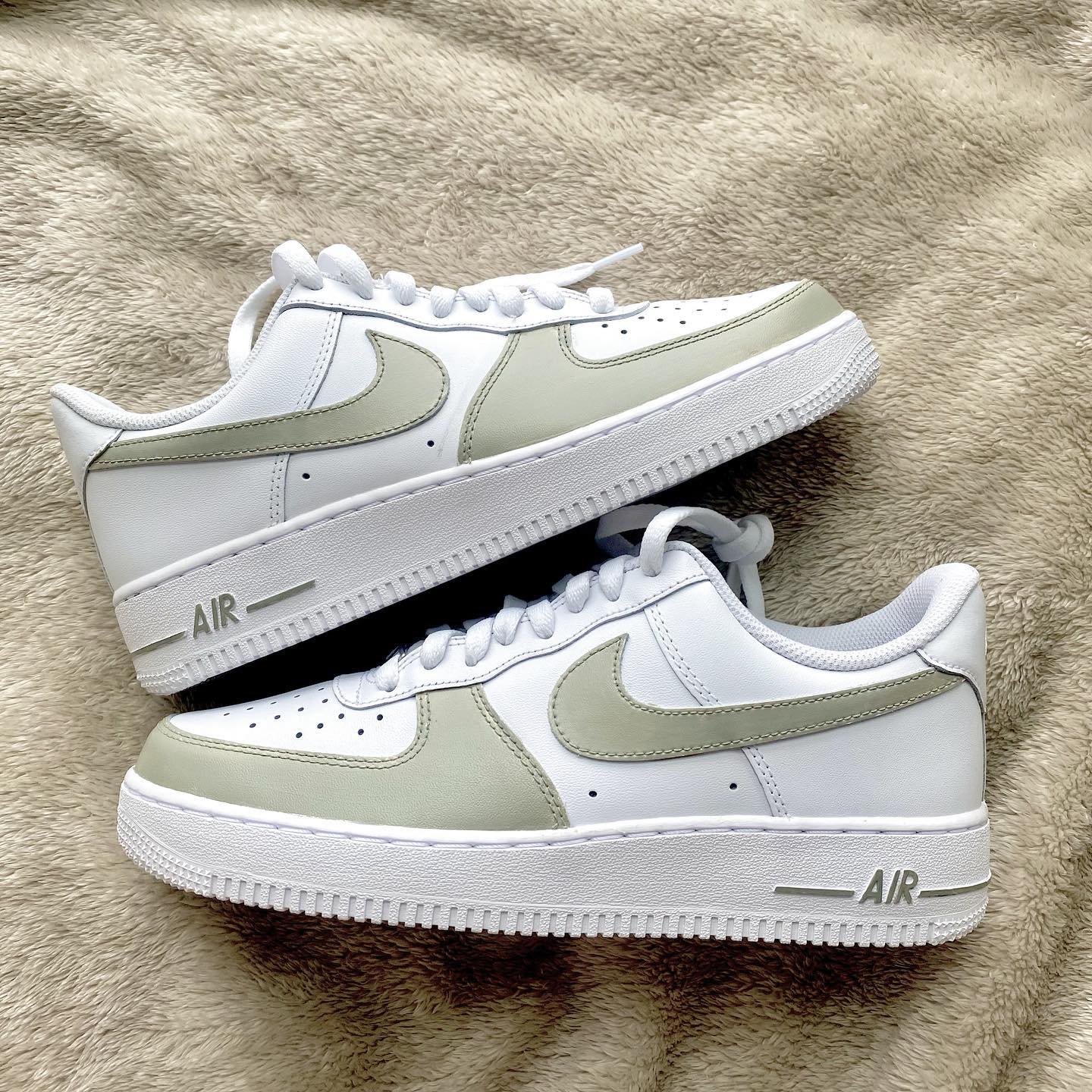 Dark Green Custom Sneakers Air Force 1