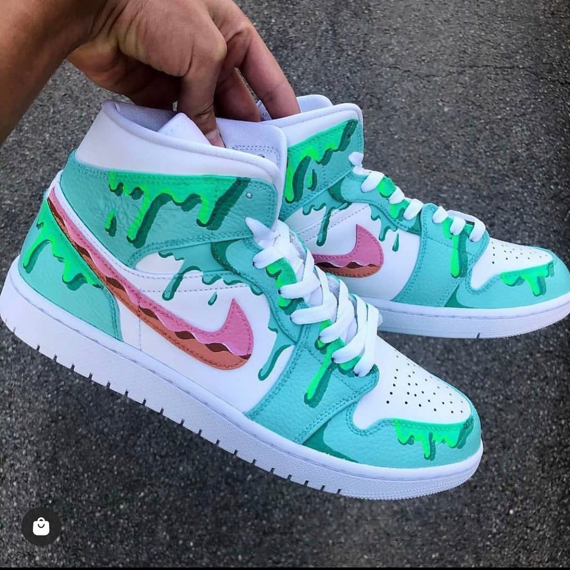 Watermelon Dripping Custom Sneakers Air Jordan 1