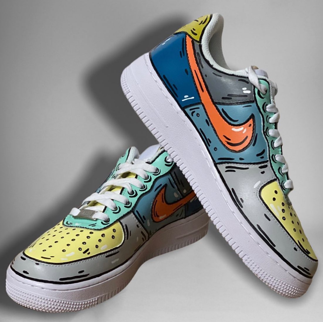 Cartoon Colorful Custom Sneakers Air Force 1