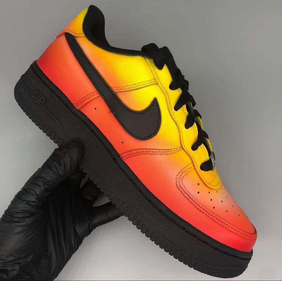 Orange Gradient Custom Sneakers Air Force 1