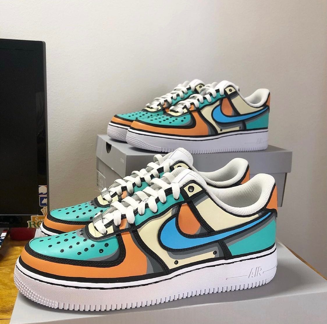 Dark Cartoon Doodle Custom Sneakers Air Force 1