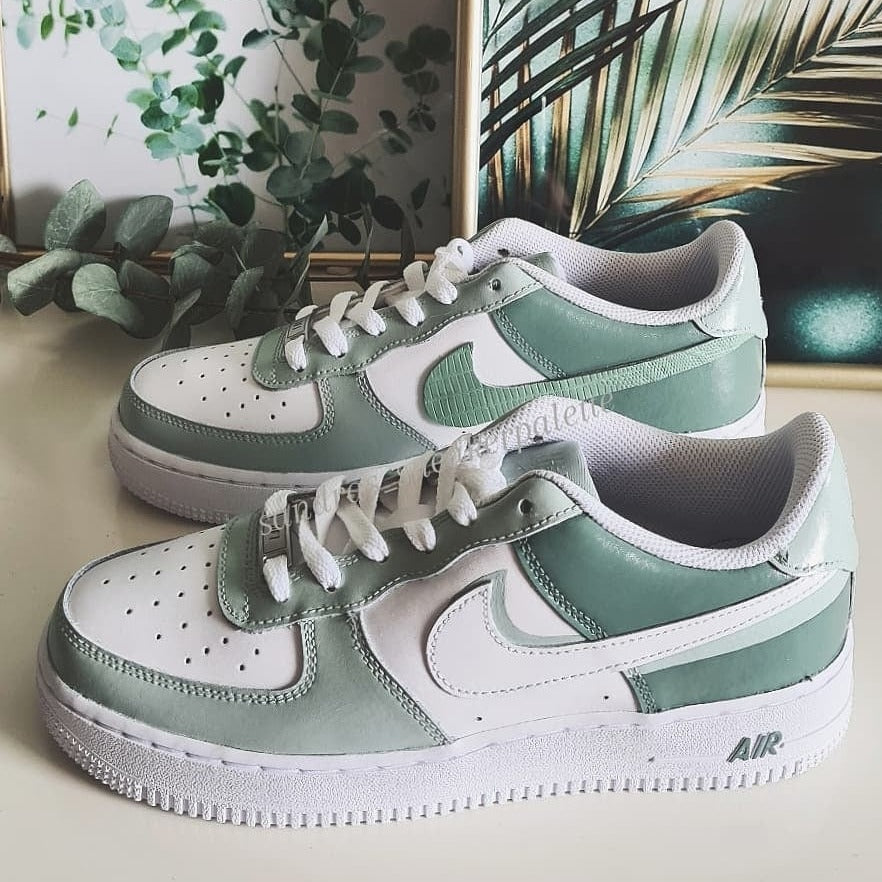 Green Shadow Custom Sneakers Air Force 1