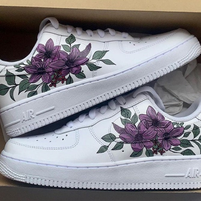 Purple Blossom Custom Sneakers Air Force 1