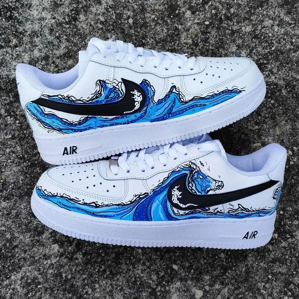 Kanagawa Waves Custom Sneakers Air Force 1