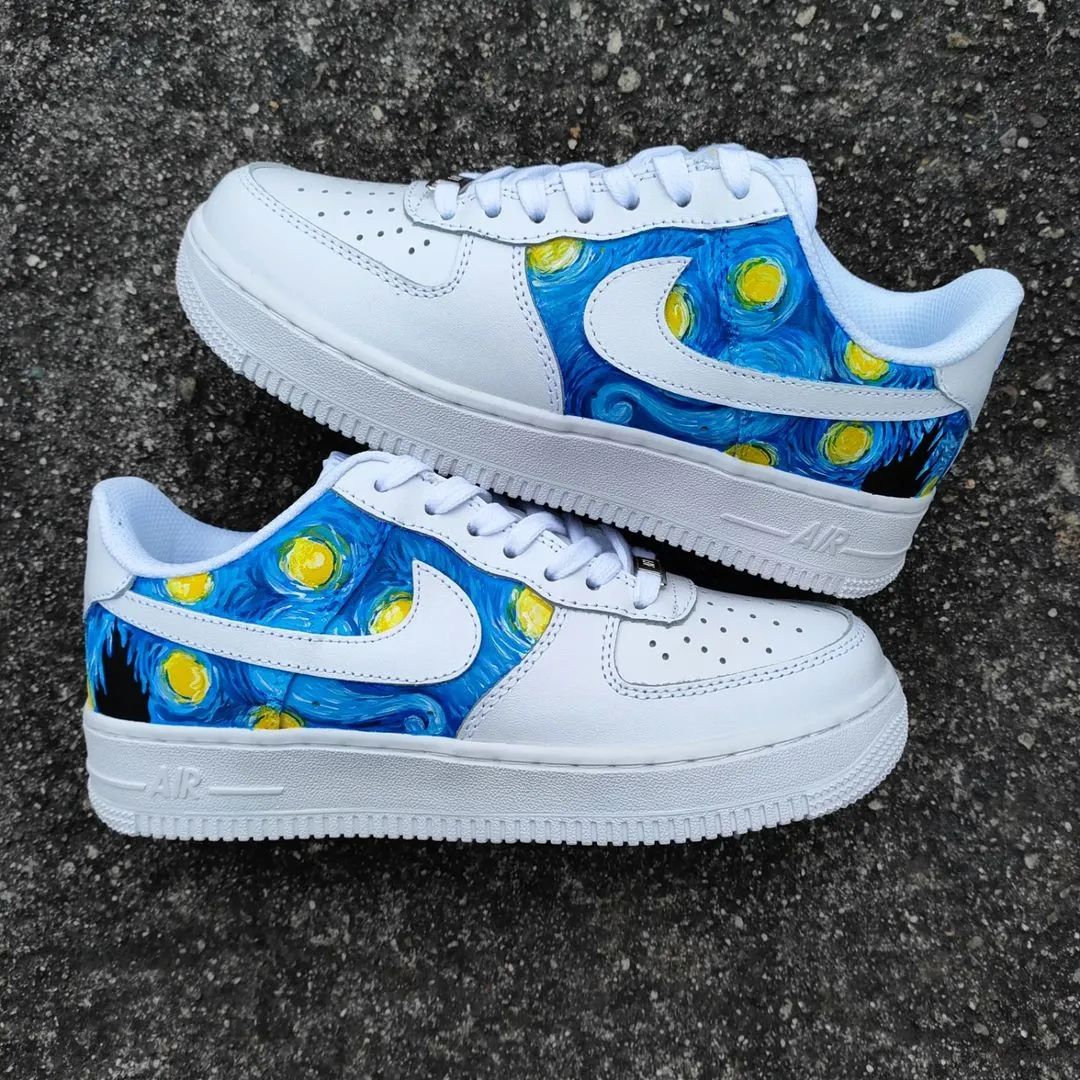 Blue Starry Custom Sneakers Air Force 1