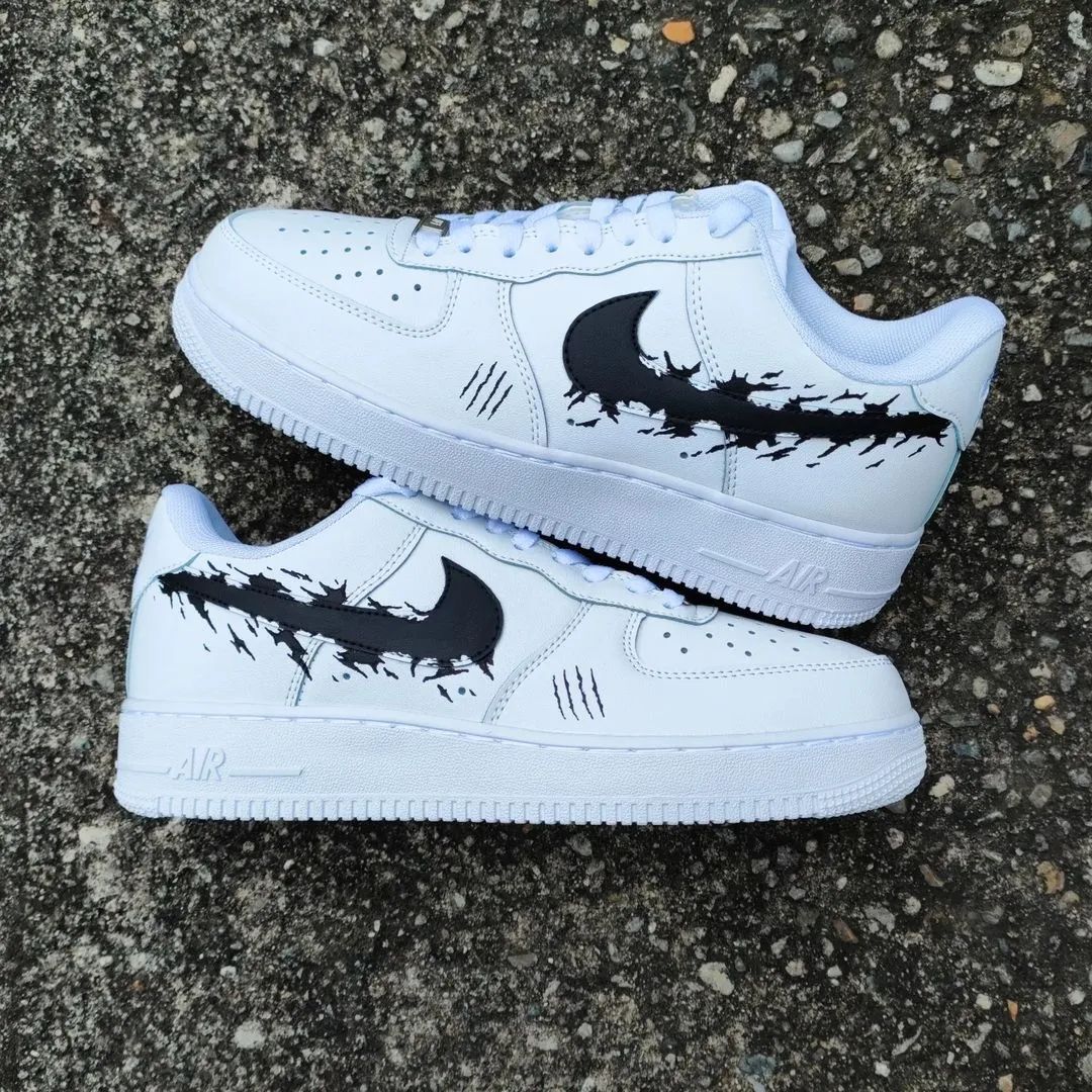 Black Paw Custom Sneakers Air Force 1