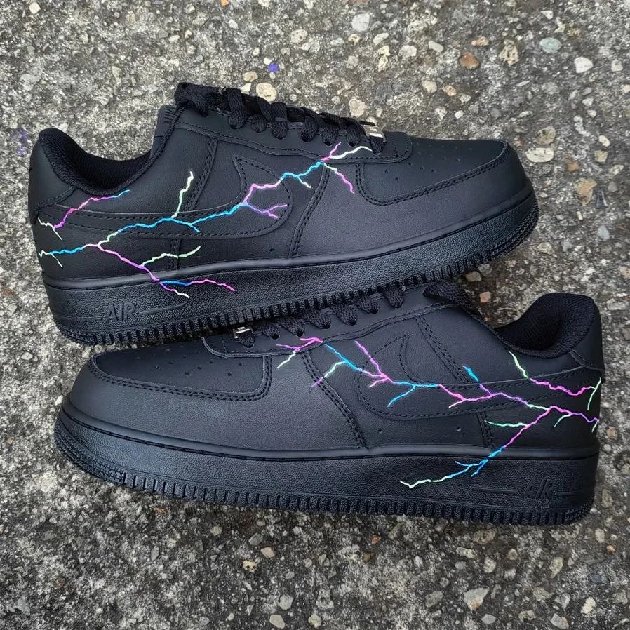 Colorful Lightning Custom Sneakers Air Force 1