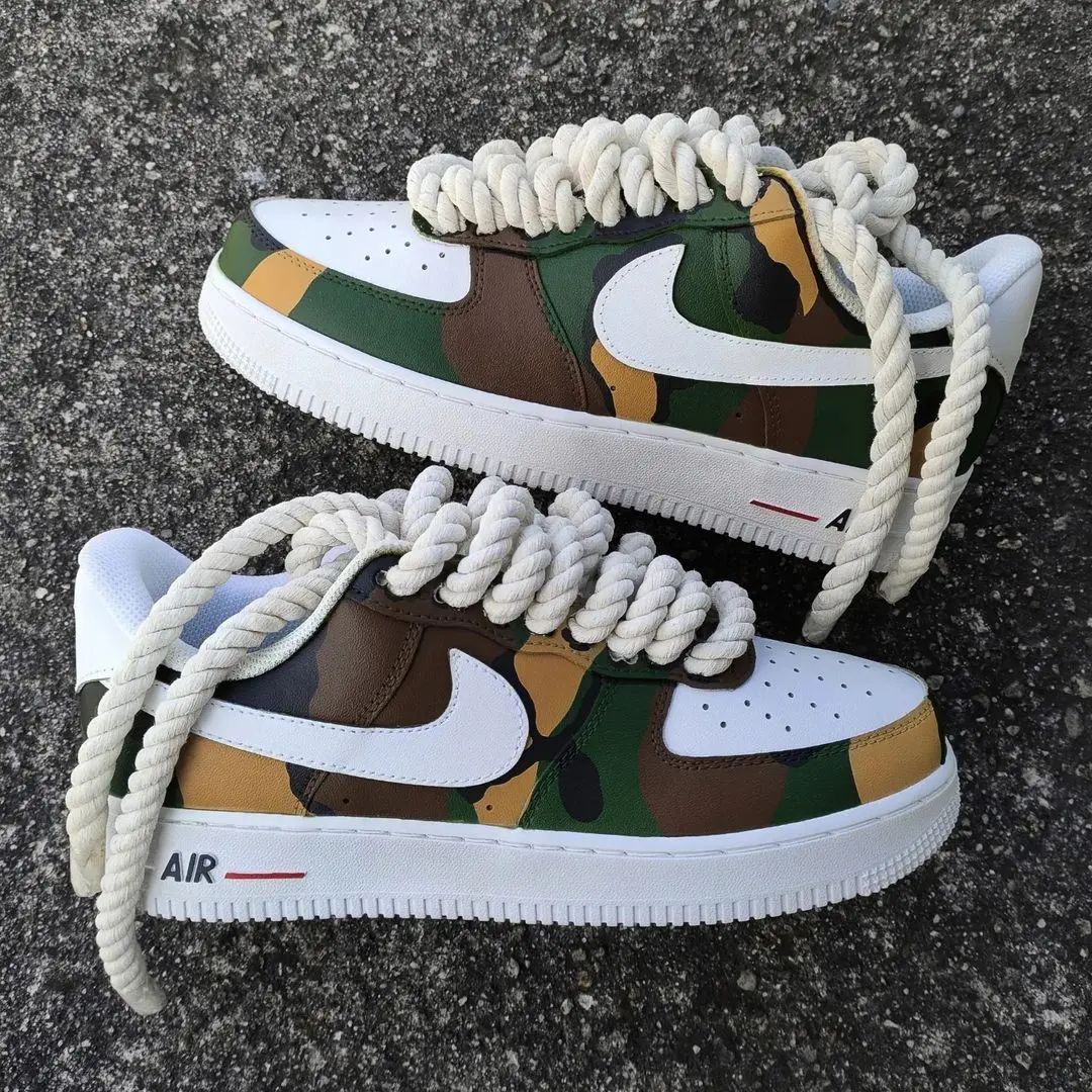 Dark Thicc Laces Custom Sneakers Air Force 1