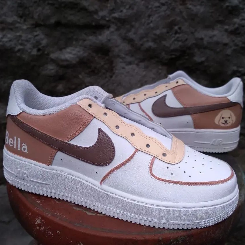 Brown Dog Custom Sneakers Air Force 1