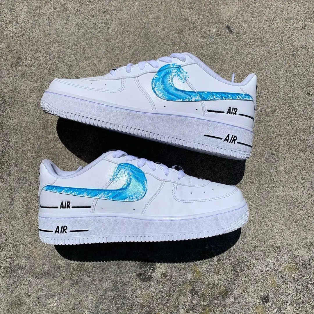 Blue Wave Custom Sneakers Air Force 1