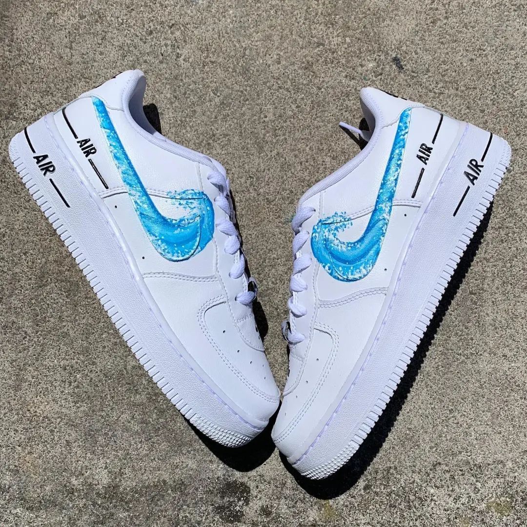 Blue Wave Custom Sneakers Air Force 1