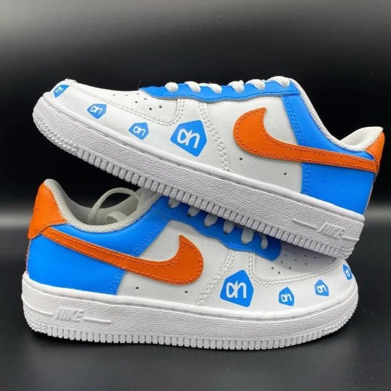 Orange Blue Custom Sneakers Air Force 1