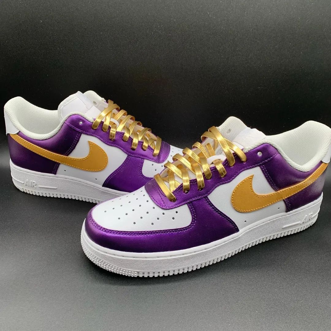 Golden Purple Custom Sneakers Air Force 1