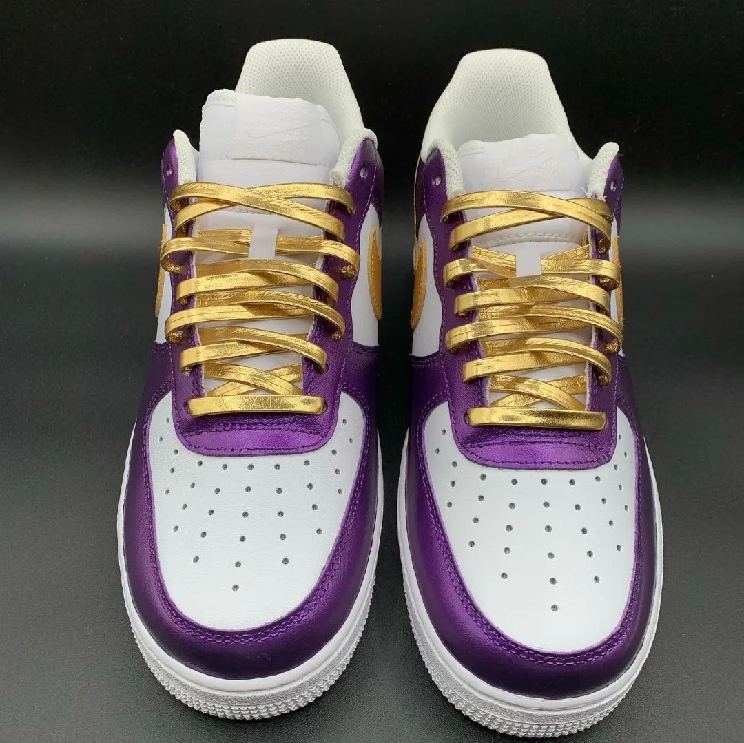 Golden Purple Custom Sneakers Air Force 1