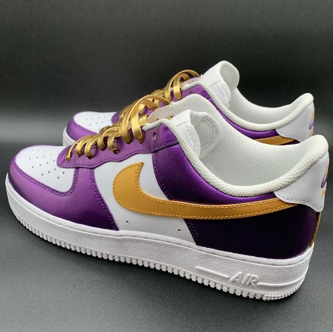 Golden Purple Custom Sneakers Air Force 1