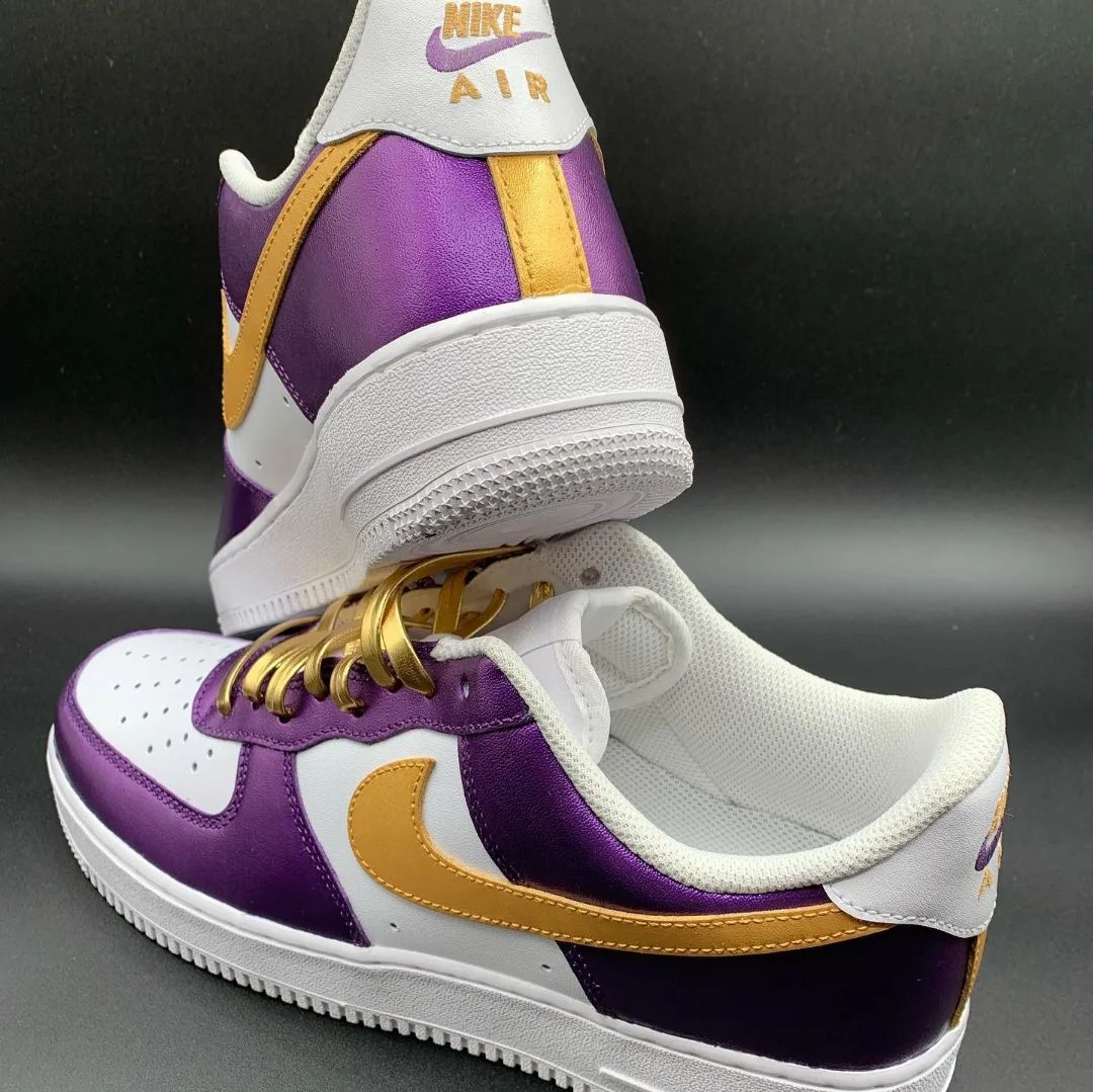 Golden Purple Custom Sneakers Air Force 1