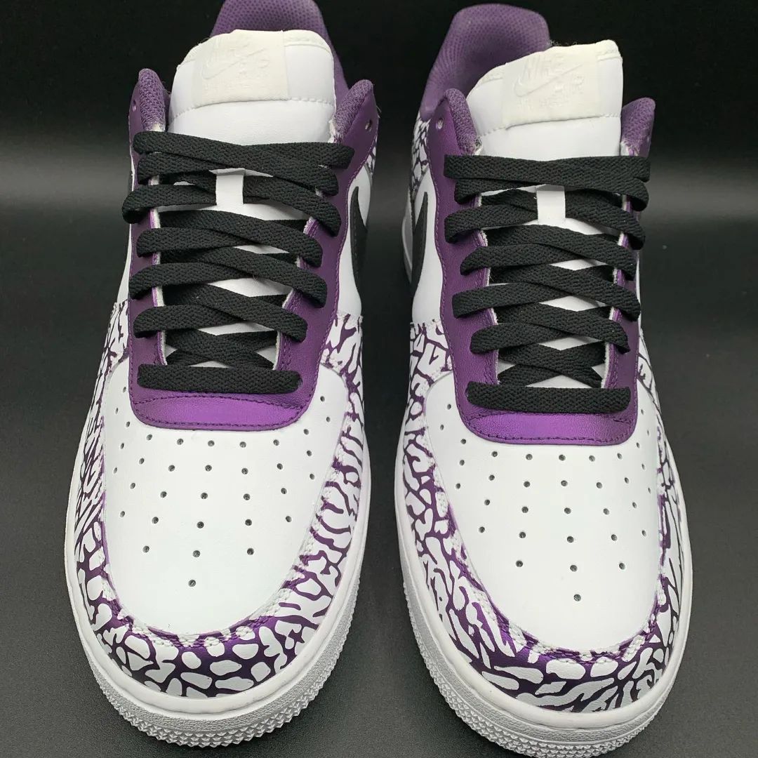 Black Purple Net Custom Sneakers Air Force 1