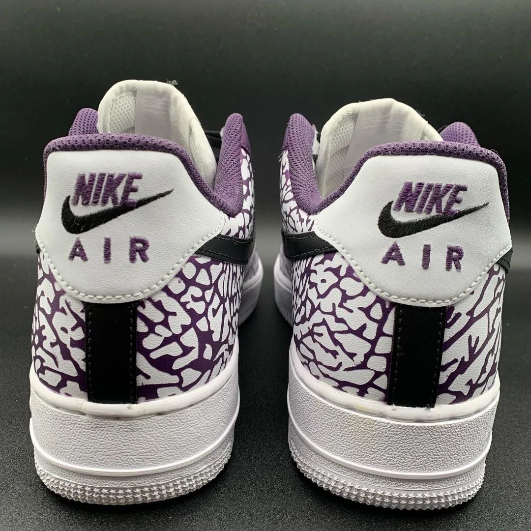 Black Purple Net Custom Sneakers Air Force 1