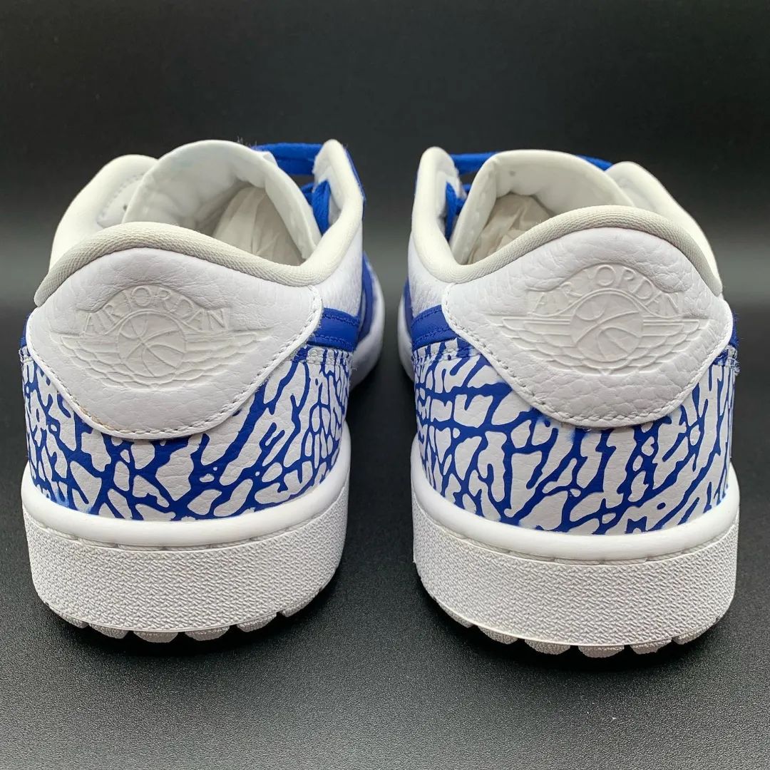 Blue Net Custom Sneakers Air Jordan 1 Low