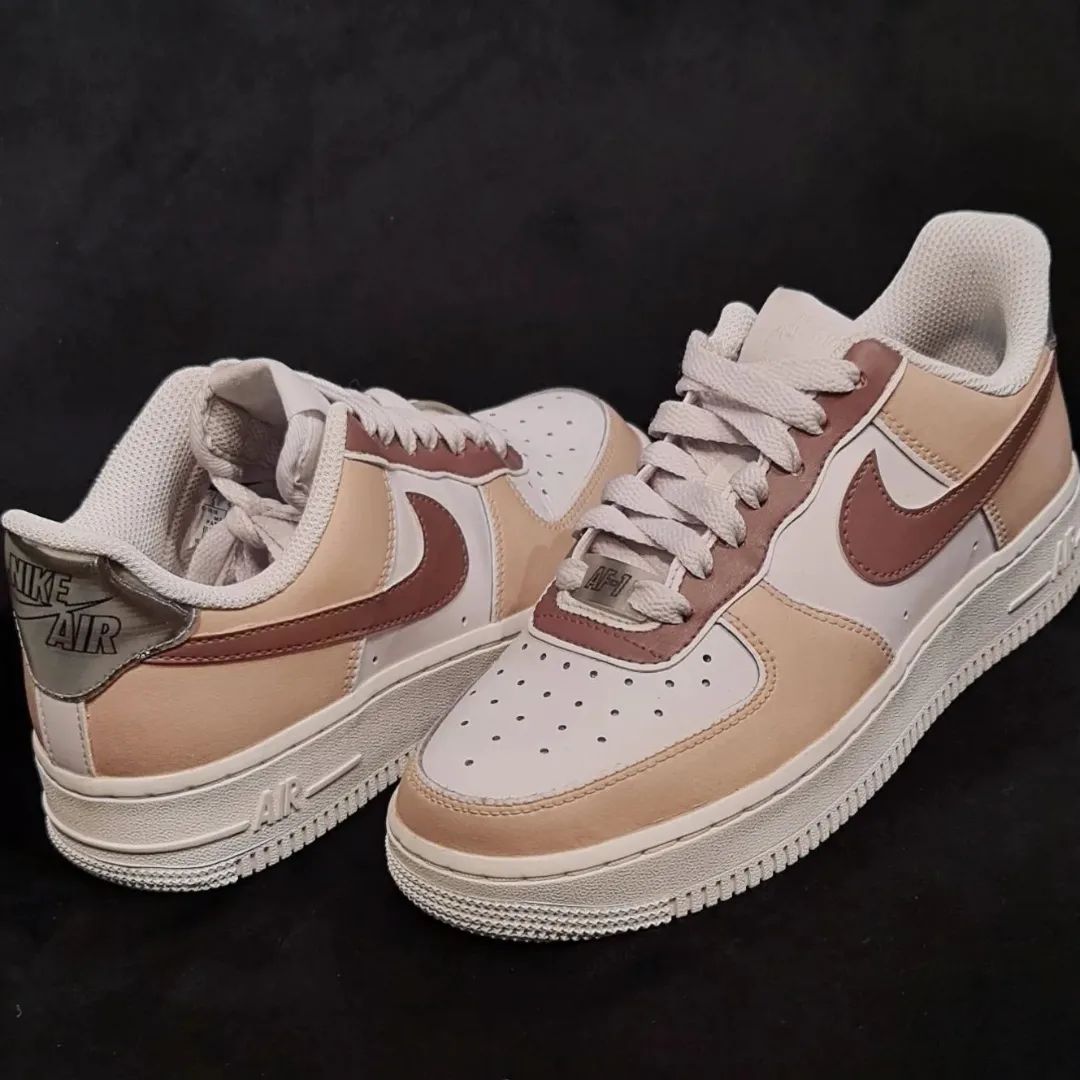 Brown Beige Custom Sneakers Air Force 1