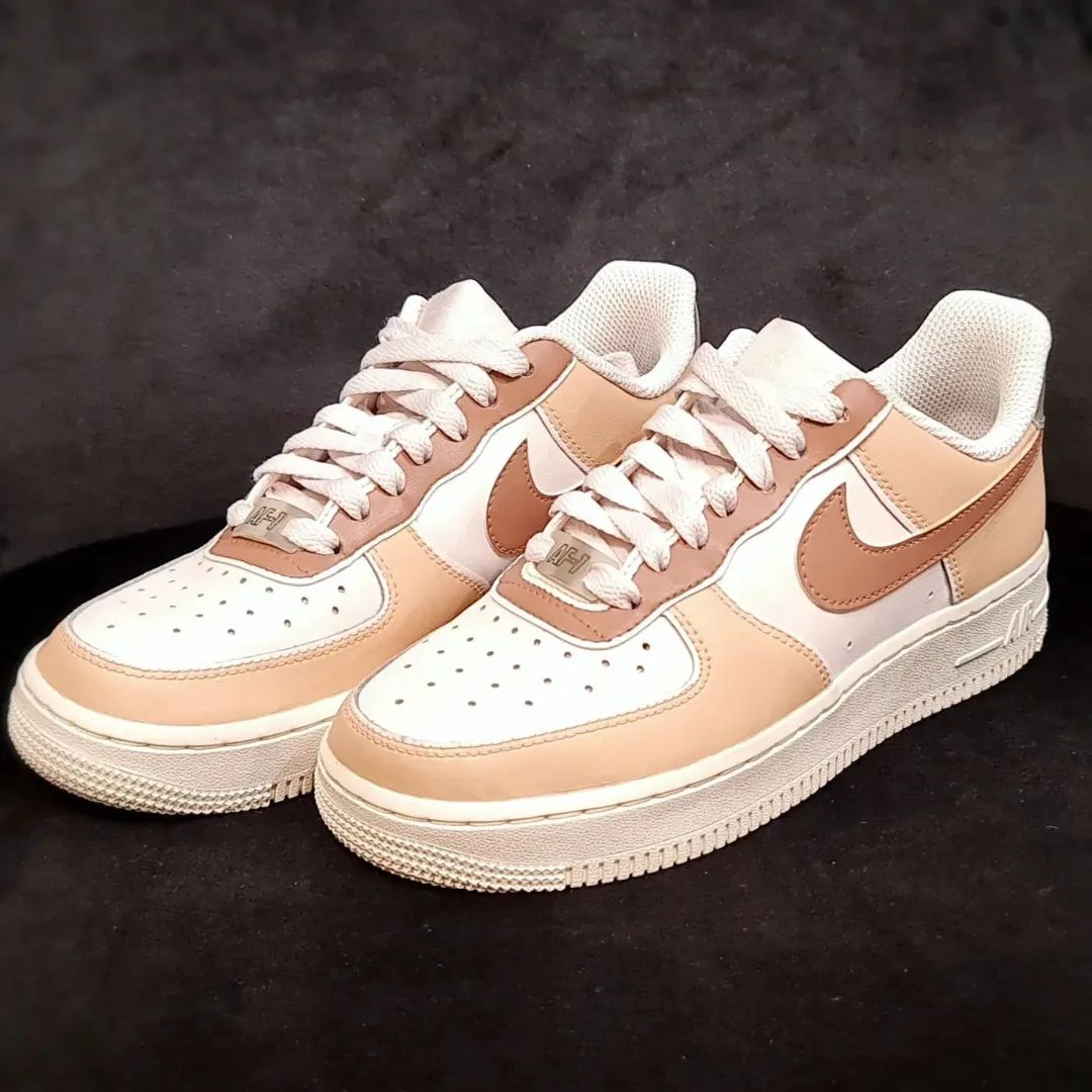 Brown Beige Custom Sneakers Air Force 1