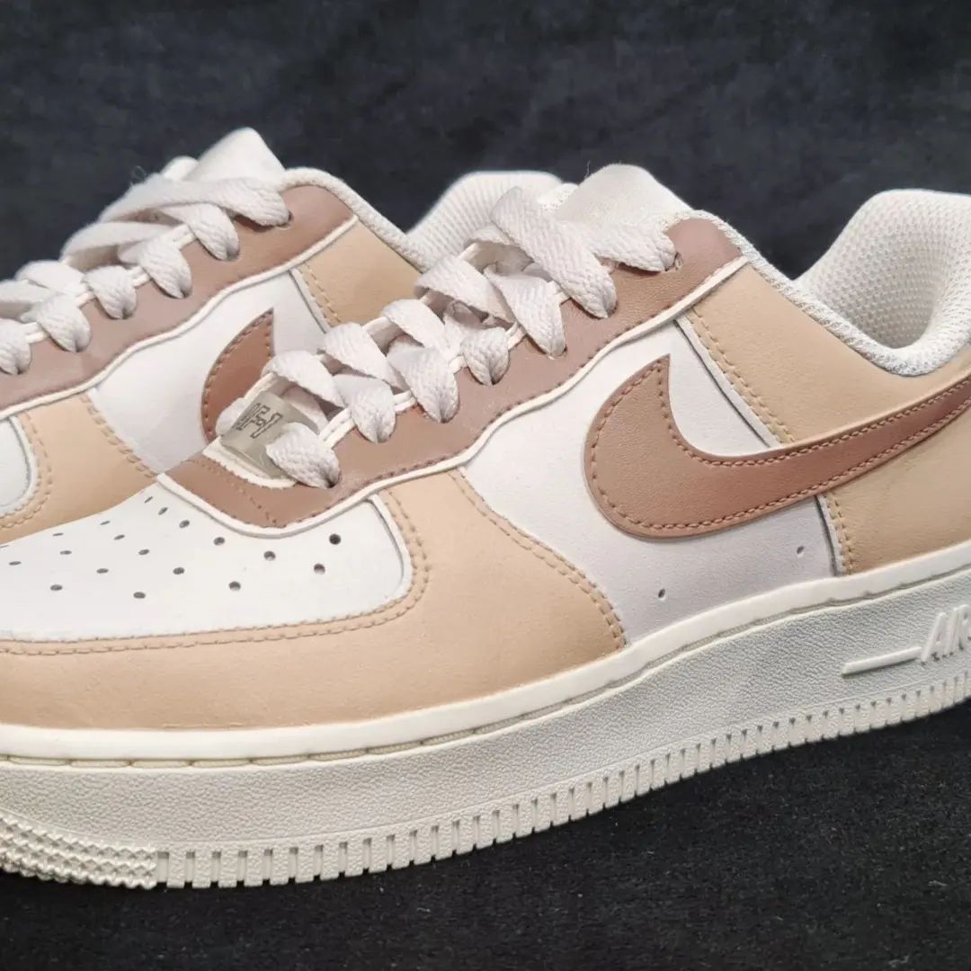 Brown Beige Custom Sneakers Air Force 1