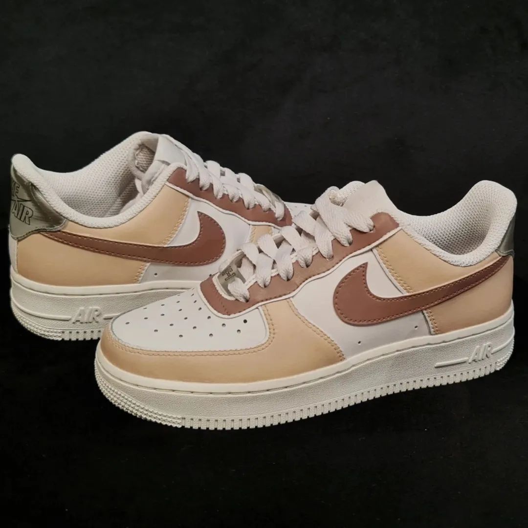 Brown Beige Custom Sneakers Air Force 1