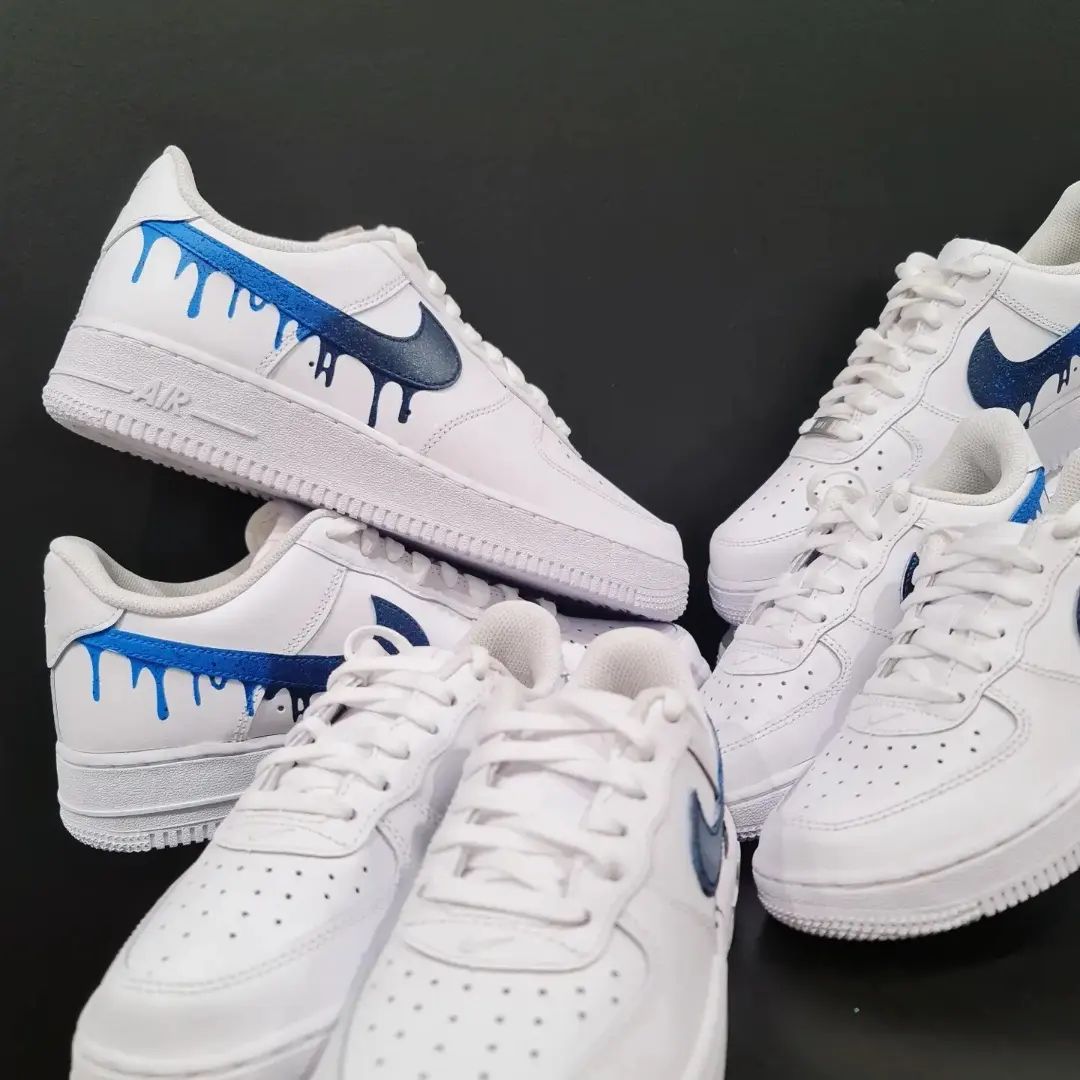 Starry Dripping Custom Sneakers Air Force 1