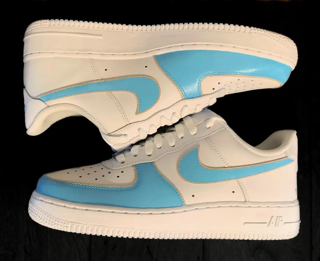 Blue Smooth Custom Sneakers Air Force 1