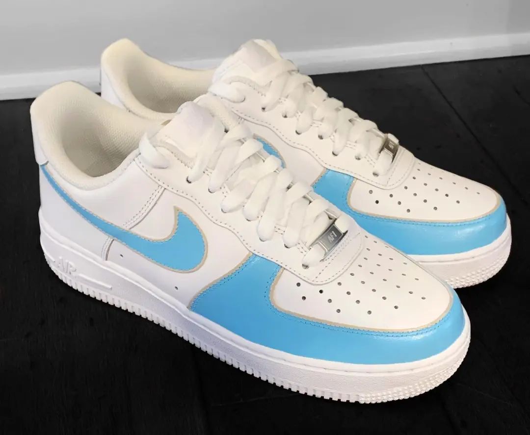 Blue Smooth Custom Sneakers Air Force 1