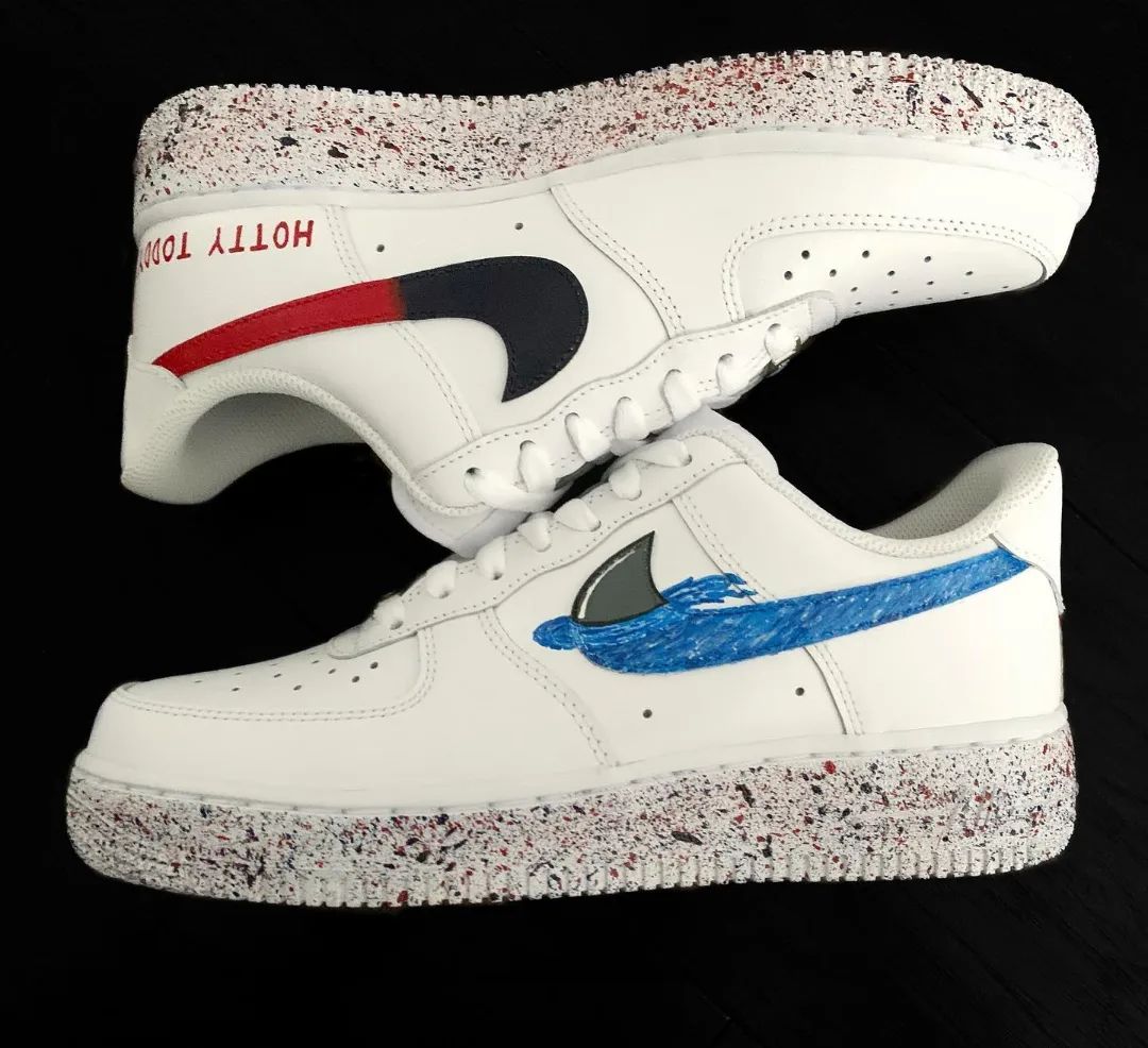 Tricolor Splash Custom Sneakers Air Force 1