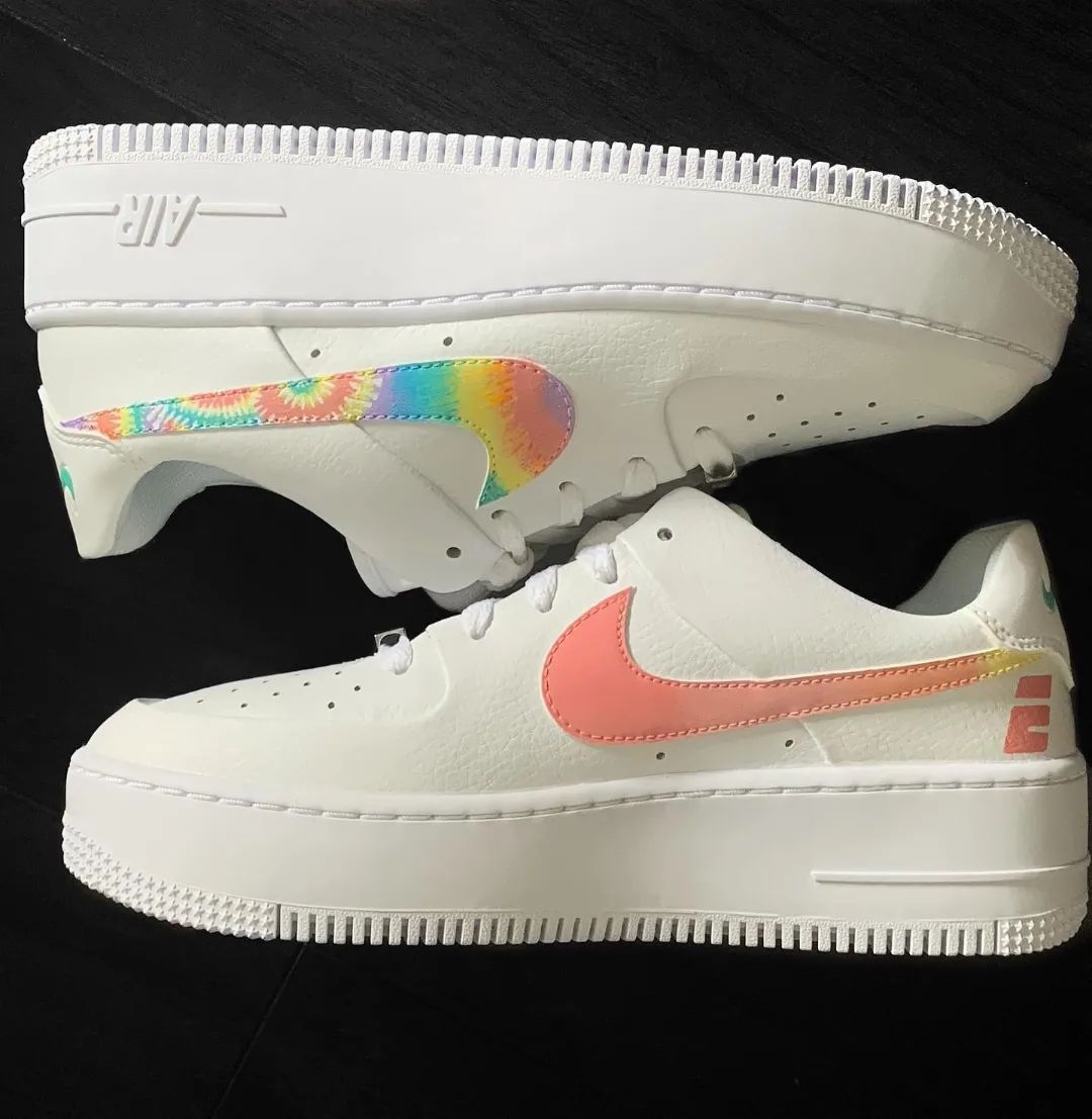 Pastel Swirls Custom Sneakers Air Force 1