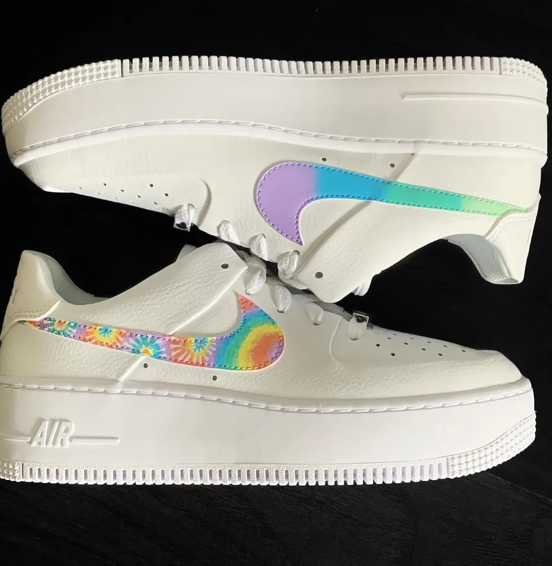 Pastel Swirls Custom Sneakers Air Force 1